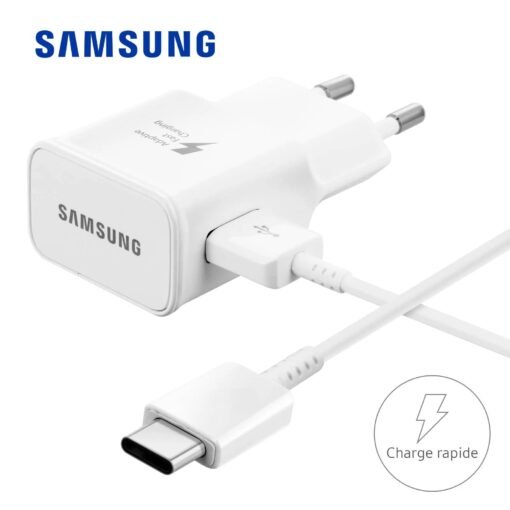 SAMSUNG - Chargeur secteur original + Câble USB Type C de 1,5m