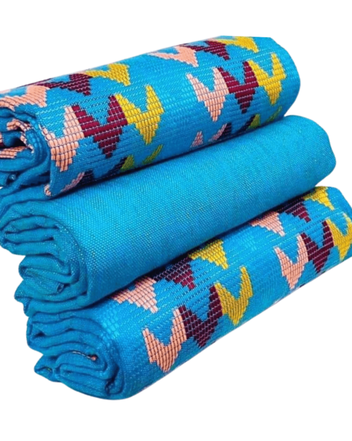 Tissu Kente tissé à la main 100% authentique en provenance du Ghana - Modèle 009
