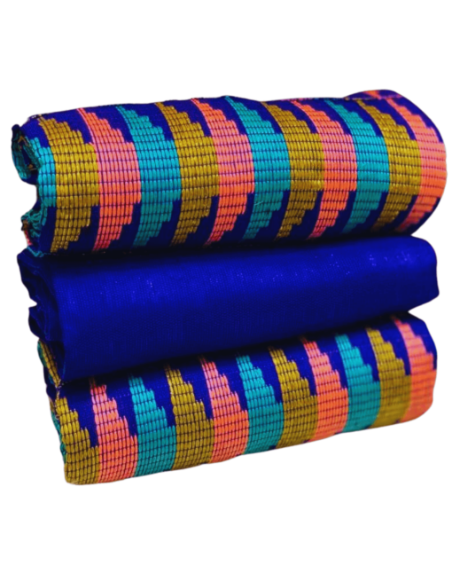 Tissu Kente tissé à la main 100% authentique en provenance du Ghana - Modèle 016