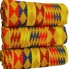 Tissu Kente tissé à la main 100% authentique en provenance du Ghana - Modèle 027