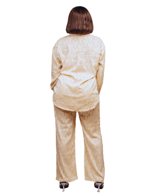Ensemble 2 pièces texturé chemise + pantalon – Image 3