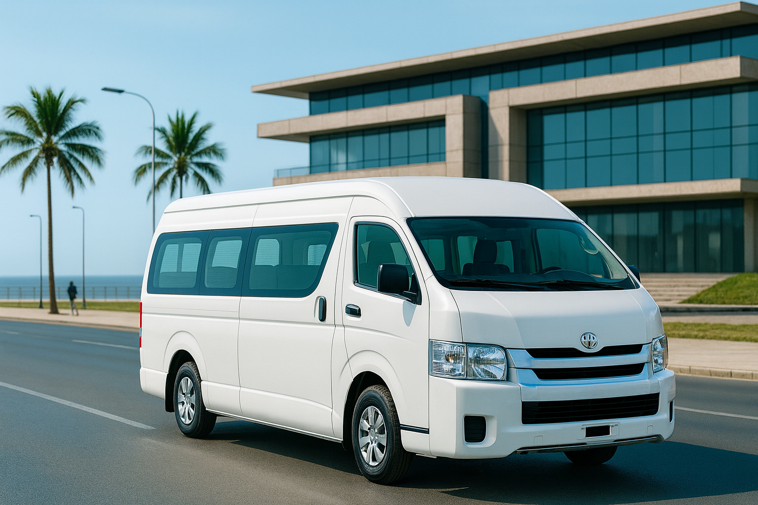 Location de véhicule avec chauffeur Toyota Hiace 15 places