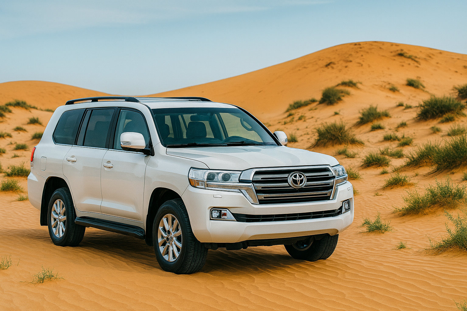 Location de véhicule avec chauffeur Toyota Land Cruiser 200 V8 Blanc