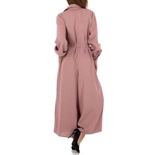 Combinaison taille haute ample rose femme – Image 3