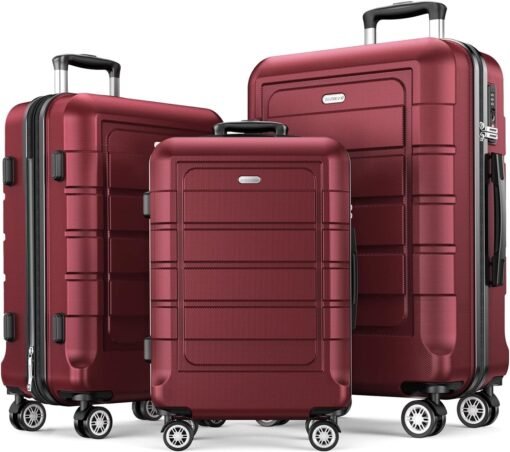 Valise Rigide de Voyage légère et extensible avec 4 roulettes Silencieuses à 360° et Serrure TSA – Image 7
