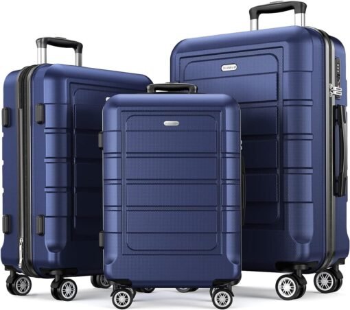 Valise Rigide de Voyage légère et extensible avec 4 roulettes Silencieuses à 360° et Serrure TSA – Image 5