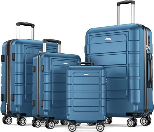 Valise Rigide de Voyage légère et extensible avec 4 roulettes Silencieuses à 360° et Serrure TSA – Image 8