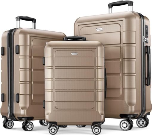 Valise Rigide de Voyage légère et extensible avec 4 roulettes Silencieuses à 360° et Serrure TSA – Image 6