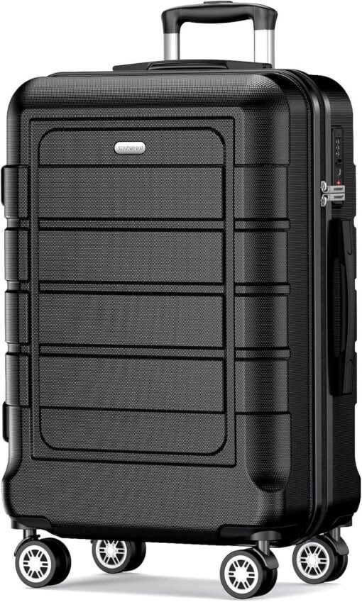 Valise Rigide de Voyage légère et extensible avec 4 roulettes Silencieuses à 360° et Serrure TSA – Image 3