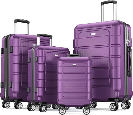 Valise Rigide de Voyage légère et extensible avec 4 roulettes Silencieuses à 360° et Serrure TSA – Image 9