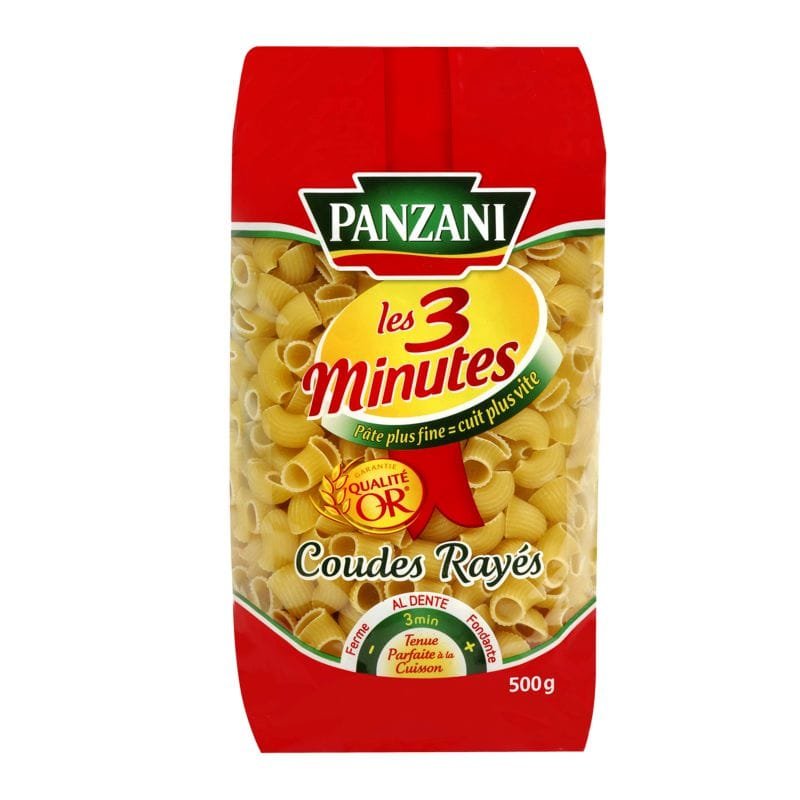 Coudes rayées Paquet de 500g - PANZANI - Qté : 1 - 1 900 CFA