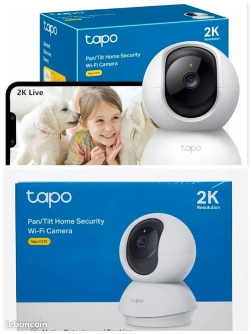 Tapo - Caméra Surveillance WiFi intérieure 360° avec capteur de mouvements, notifications et vision nocturne