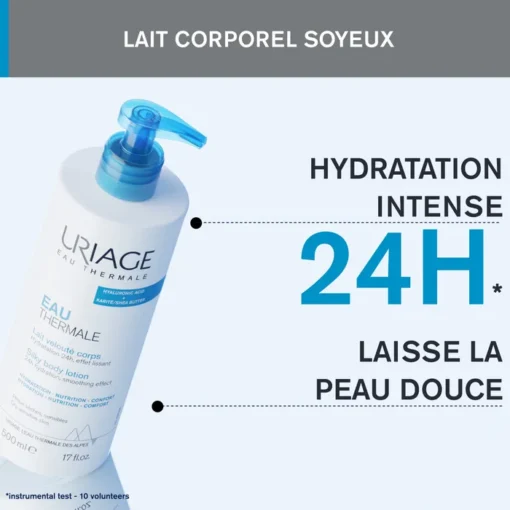 URIAGE - Lait Velouté Hydratation 24H Effet Lissant - Corps - Peaux Sèches et Sensibles – Image 2