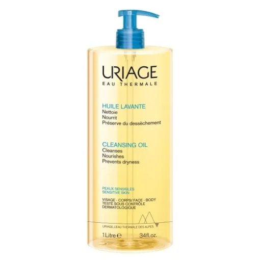 URIAGE - Huile Lavante Nourrissante - Visage et Corps - Peaux Sensibles