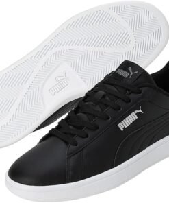 PUMA - Smash v2 cuir noir