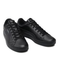 PUMA - Smash v3 cuir noir