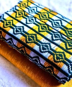 Tissu Kente tissé à la main 100% authentique en provenance du Ghana - Modèle 002