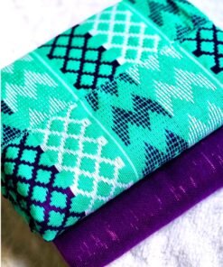 Tissu Kente tissé à la main 100% authentique en provenance du Ghana - Modèle 004