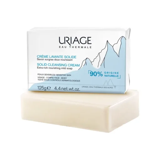 URIAGE - Crème Lavante Solide - Visage et Corps - Peaux Sensibles