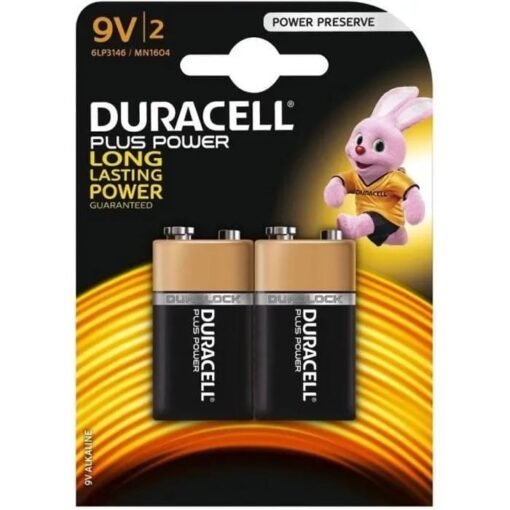 DURACELL - 2 Piles Alkaline Plus Power 6LR61
