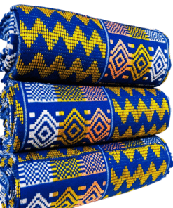 Tissu Kente tissé à la main 100% authentique en provenance du Ghana - Modèle 007