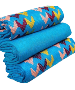 Tissu Kente tissé à la main 100% authentique en provenance du Ghana - Modèle 009