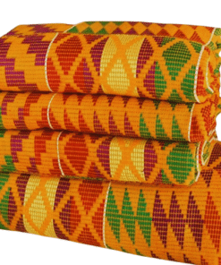 Tissu Kente tissé à la main 100% authentique en provenance du Ghana - Modèle 010