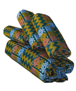 Tissu Kente tissé à la main 100% authentique en provenance du Ghana - Modèle 018