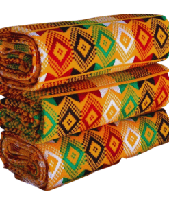 Tissu Kente tissé à la main 100% authentique en provenance du Ghana - Modèle 021
