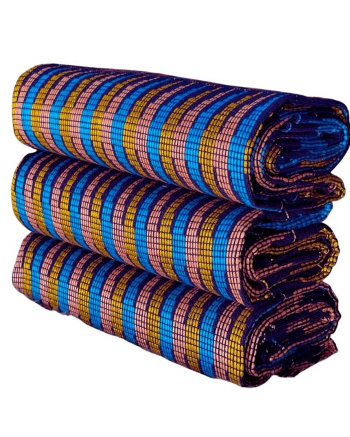 Tissu Kente tissé à la main 100% authentique en provenance du Ghana - Modèle 023