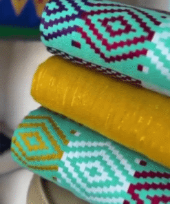 Tissu Kente tissé à la main 100% authentique en provenance du Ghana - Modèle 029