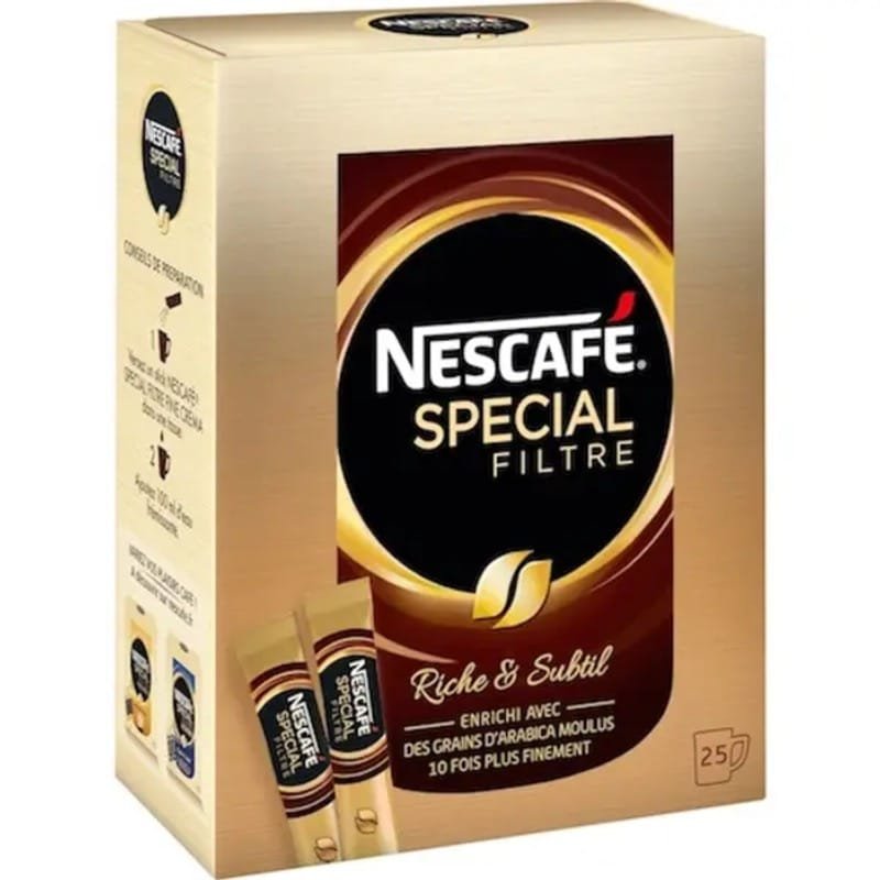 Café - Nescafé Spécial filtre 25 sticks - Qté : 1 - 2 490 CFA