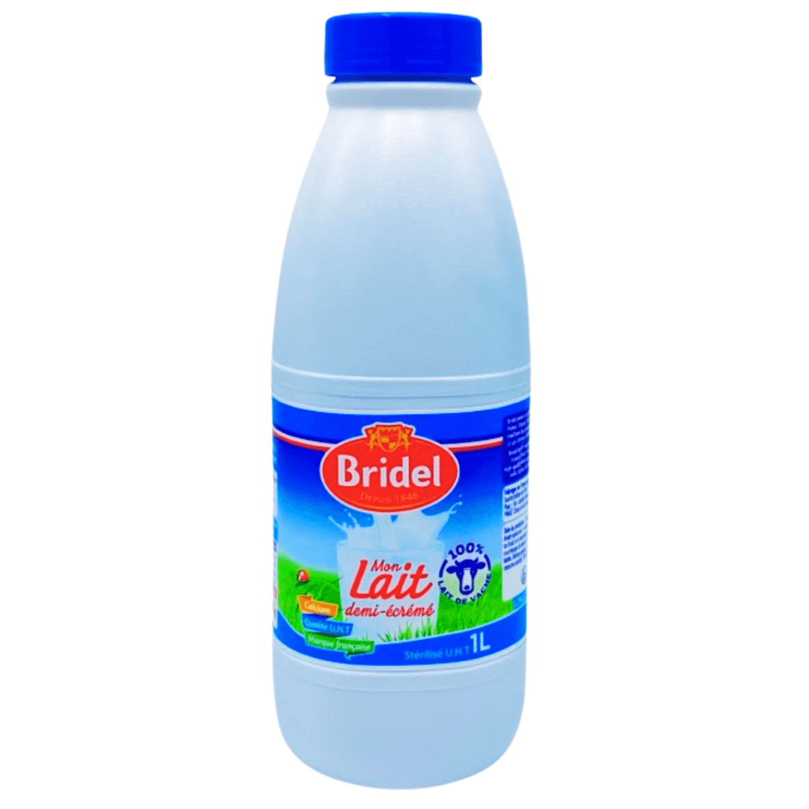 Lait demi-écrémé en bouteille 1l - Président - Qté : 1 - 1 950 CFA
