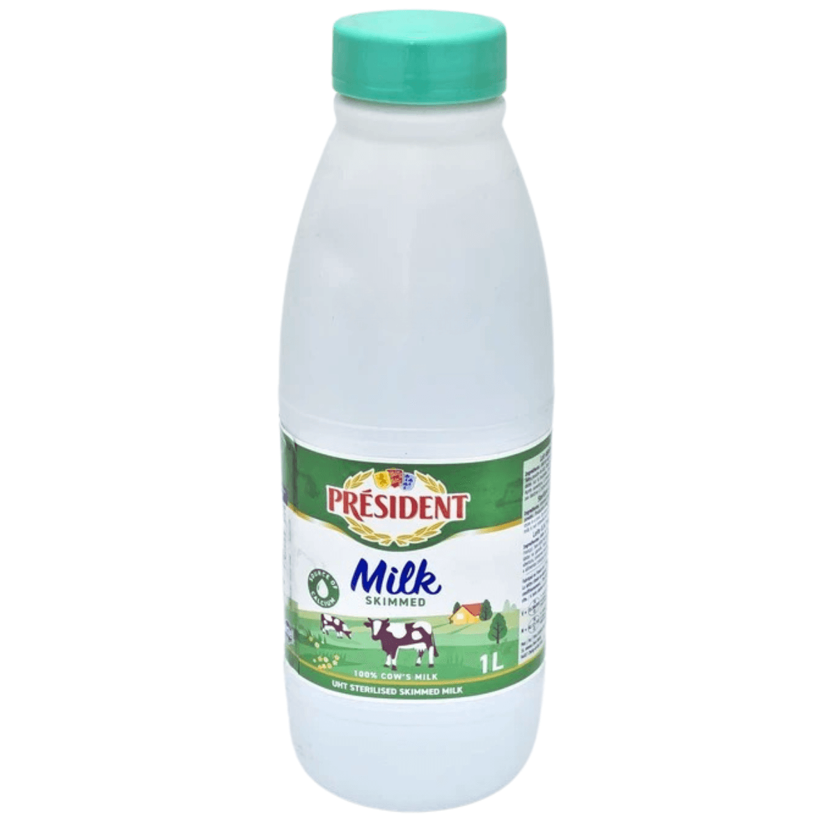 Lait écrémé en bouteille 1l - Président - Qté : 1 -2 150 CFA