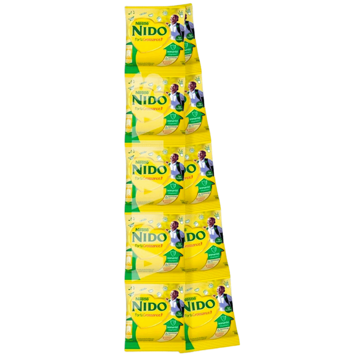 Lot de 10 sachets 16gr de lait entier en poudre - Nido - Qté : 1 - 1 250 CFA