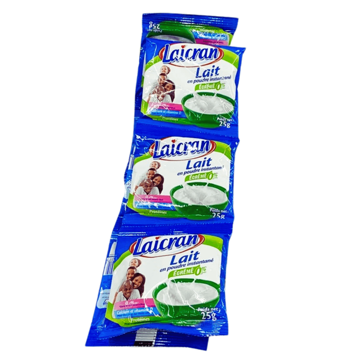 Lot de 10 sachets 25gr de lait écrémé en poudre - Laicran - Qté : 1 - 1 290 CFA