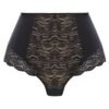 Culotte taille haute Fantasie impression noir