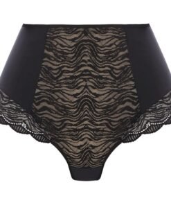 Culotte taille haute Fantasie impression noir
