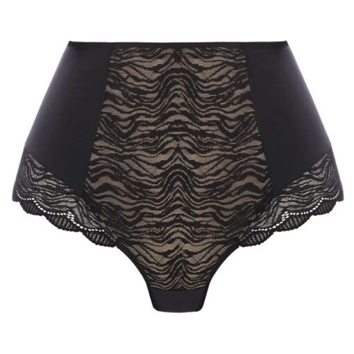 Culotte taille haute Fantasie impression noir