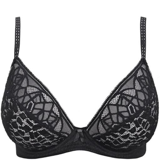Soutien-gorge plongeant à armatures Soirée Lace Freya noir