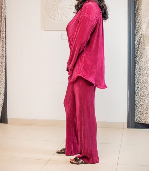 Ensemble 2 pièces chemise + pantalon fluide – Image 3