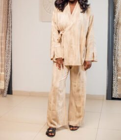 Ensemble Kimono beige Élégance Satinée
