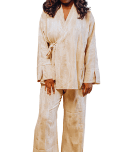 Ensemble Kimono beige Élégance Satinée