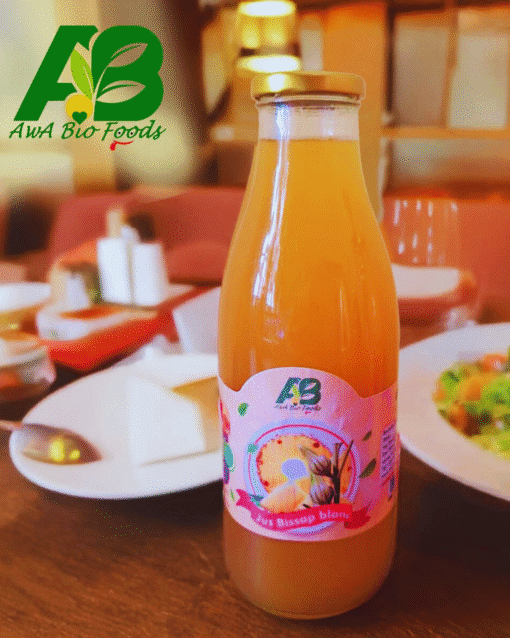 Jus de Bissap blanc-Ananas Bio en bouteille en verre - 1 litre – Image 2